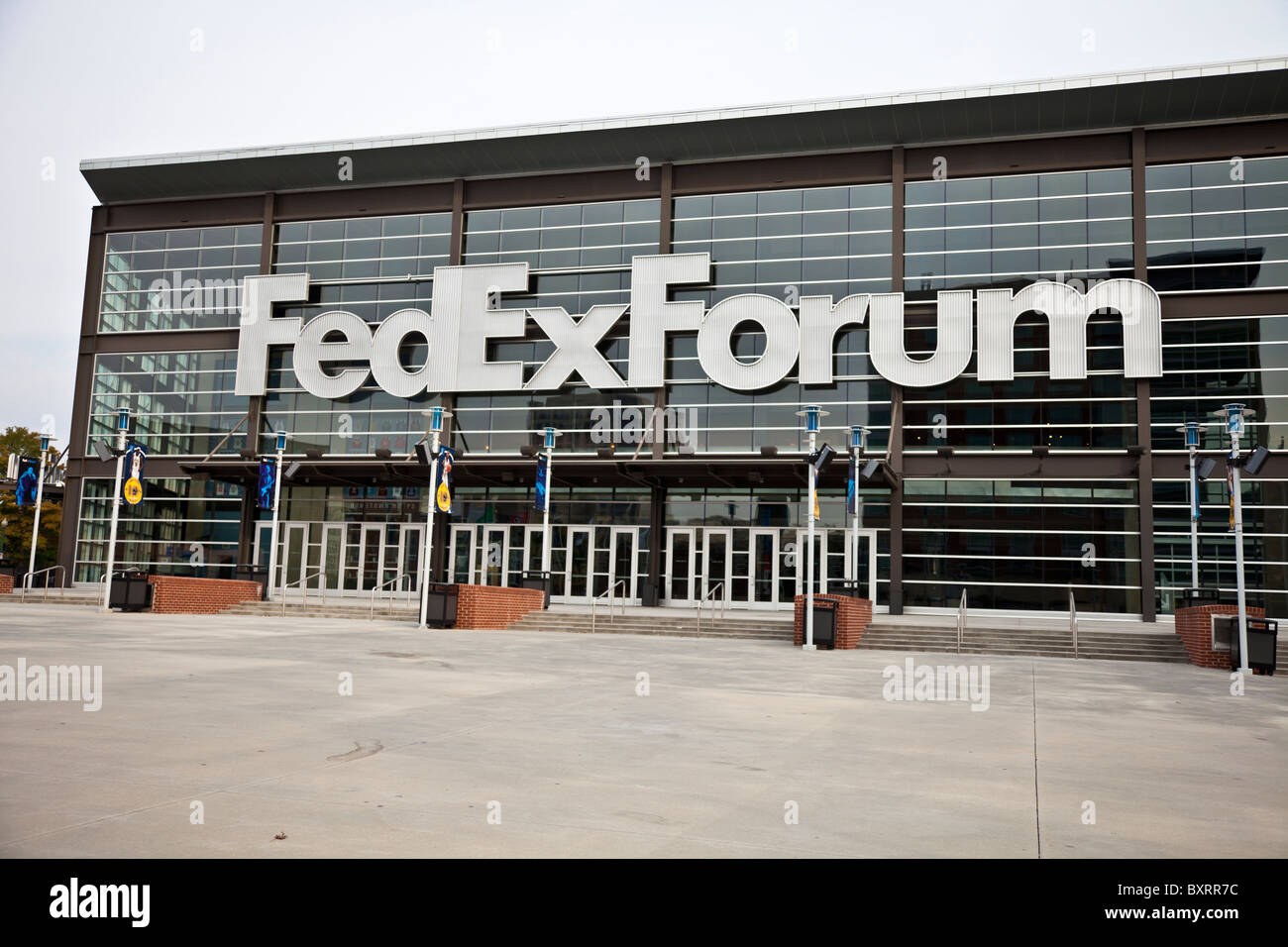La FedEx Forum nel centro cittadino di Tennessee, casa dei Memphis Grizzlies e il Memphis Tigers Foto Stock