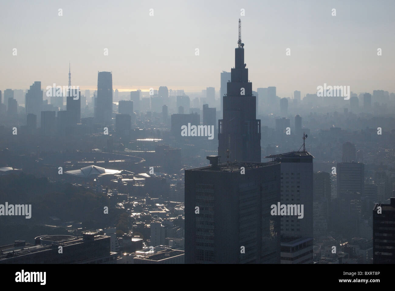 Skyline cityscape grattacieli di Tokyo Giappone Foto Stock