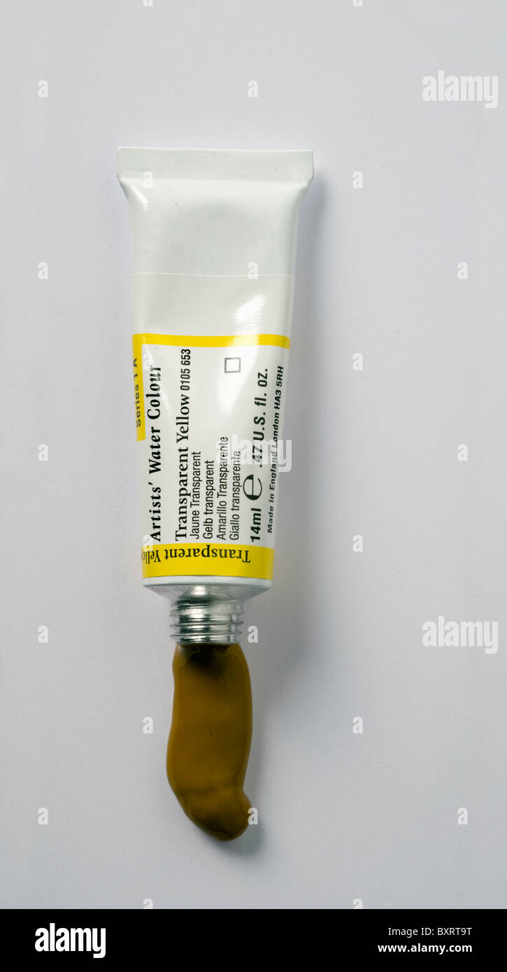 Tubo di vernice ad acquerello Foto Stock