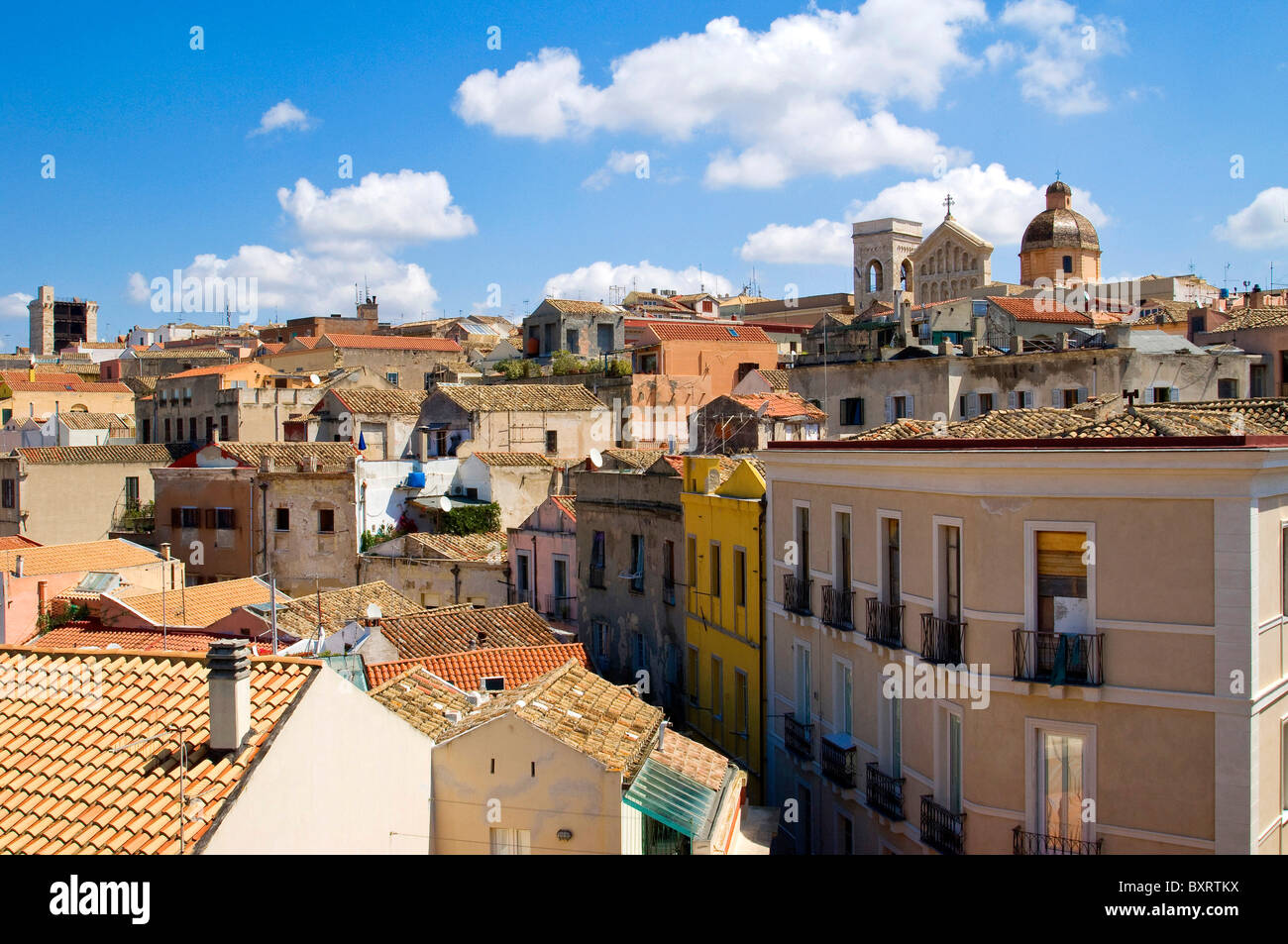 La Torre di San Pancrazio torre, Cattedrale di S.Maria, Castello di Cagliari, Sardegna, Italia, Europa Foto Stock