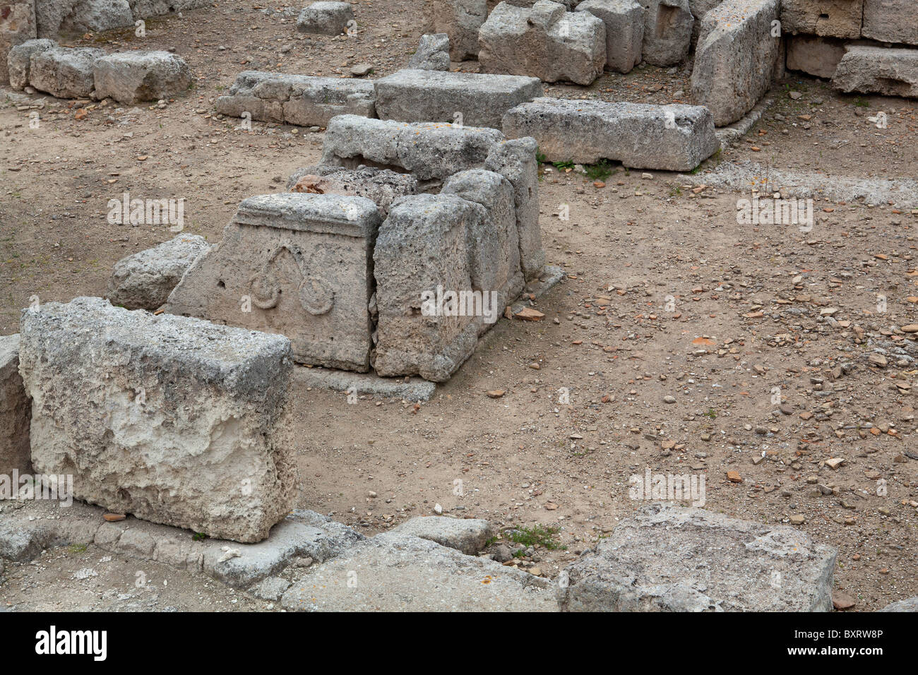 Sacello, Achaeological site, Egnazia, Puglia, Italia Foto Stock