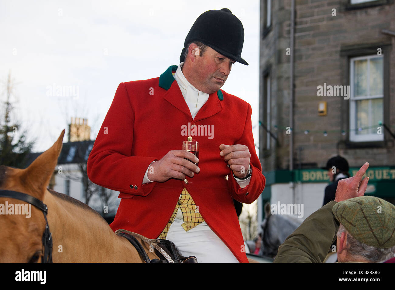 Berwickshire capodanno hunt.Duns. Scottish Borders. Foto Stock