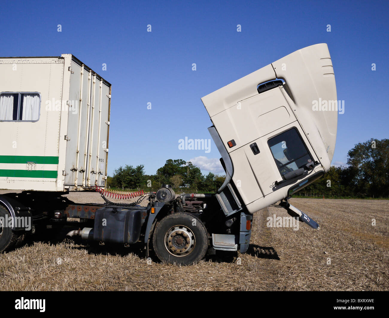 Cabina Pantnechicon in un campo agricolo, Hampshire, Regno Unito Foto Stock