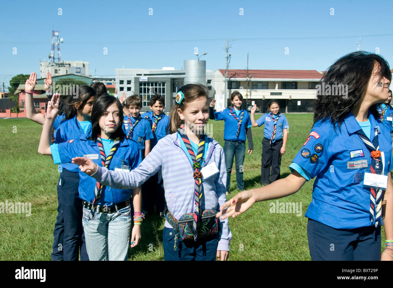 Girl Scouts San Jose Costa Rica Foto Stock