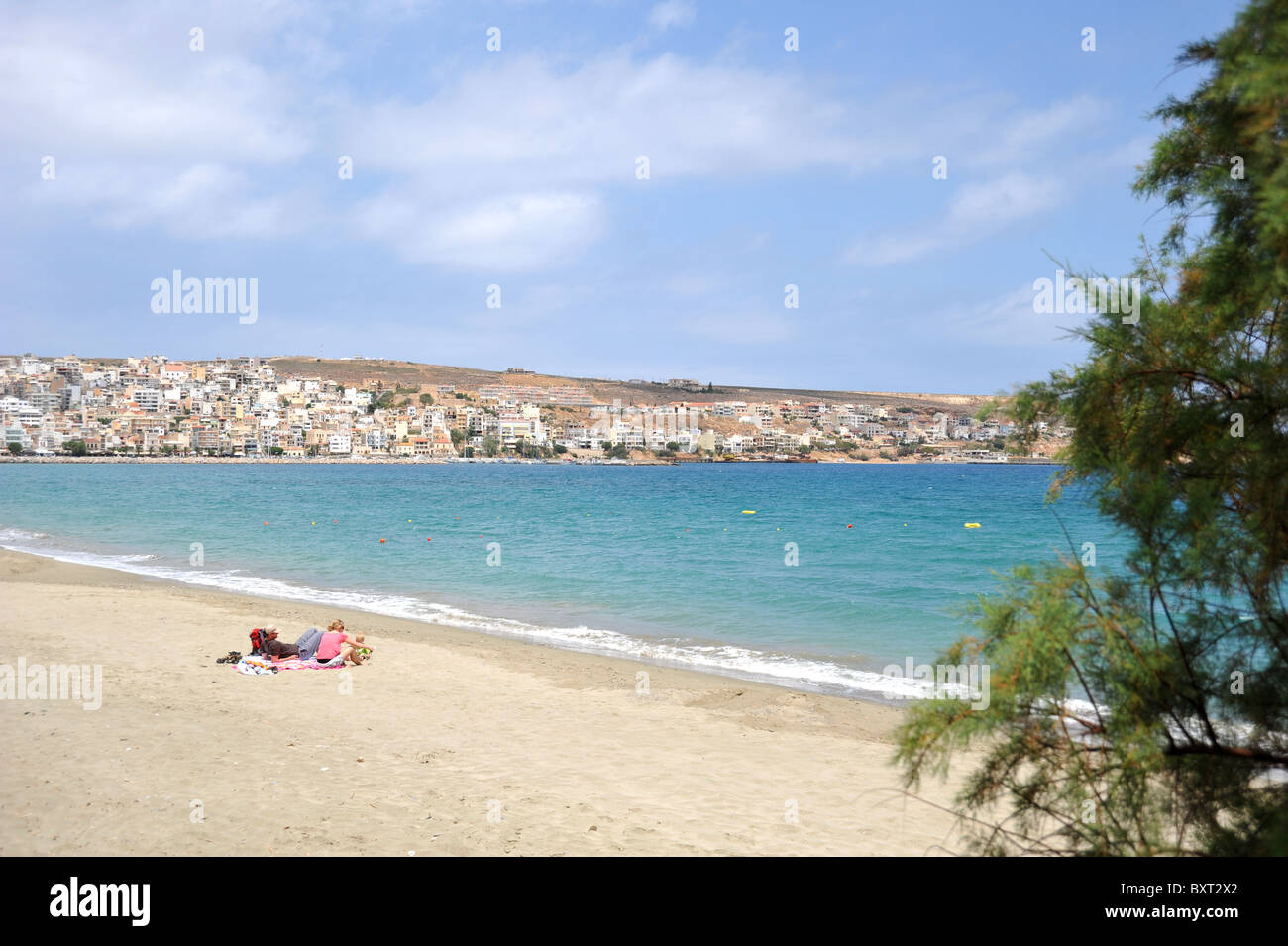 L'ampia spiaggia di sabbia a Sitea, Grecia, Grecia Foto Stock