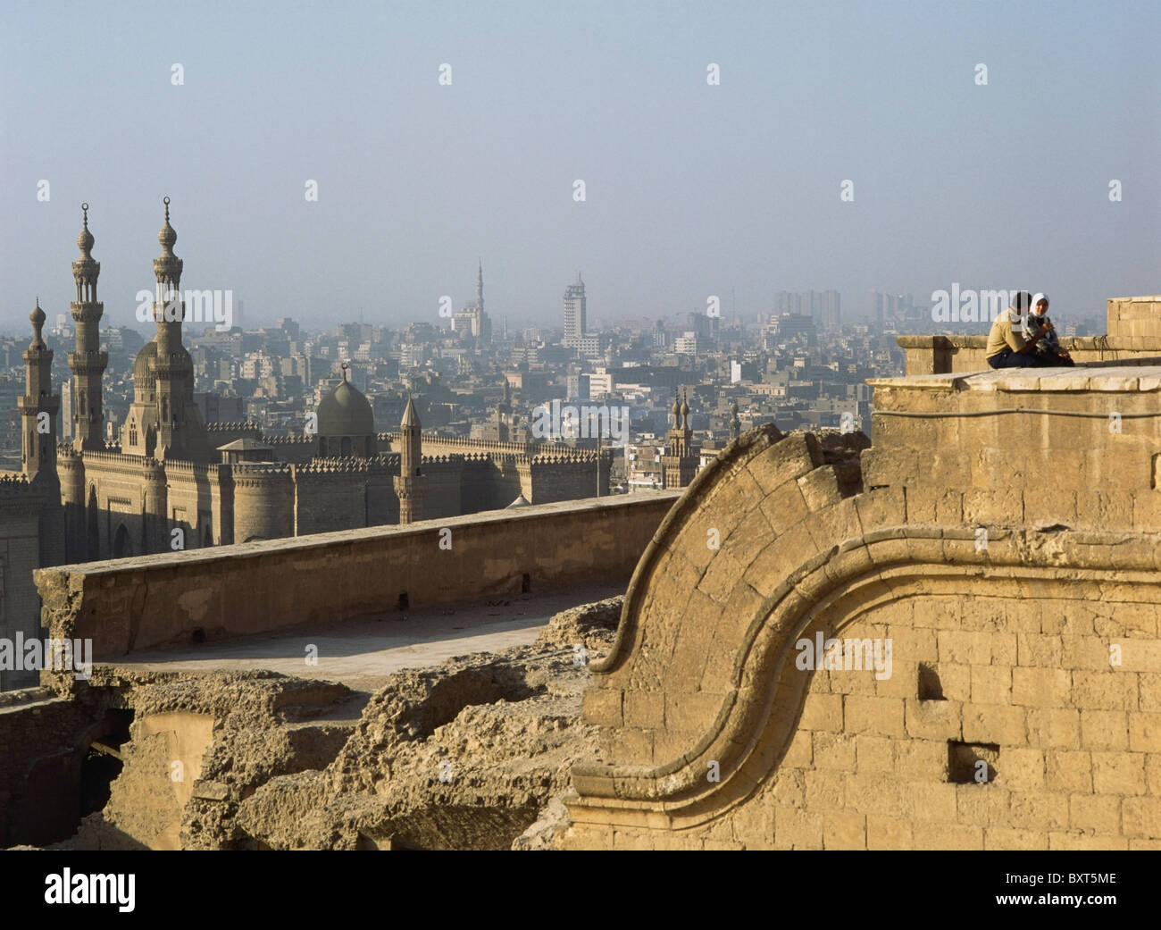 Tetti sul Cairo Foto Stock