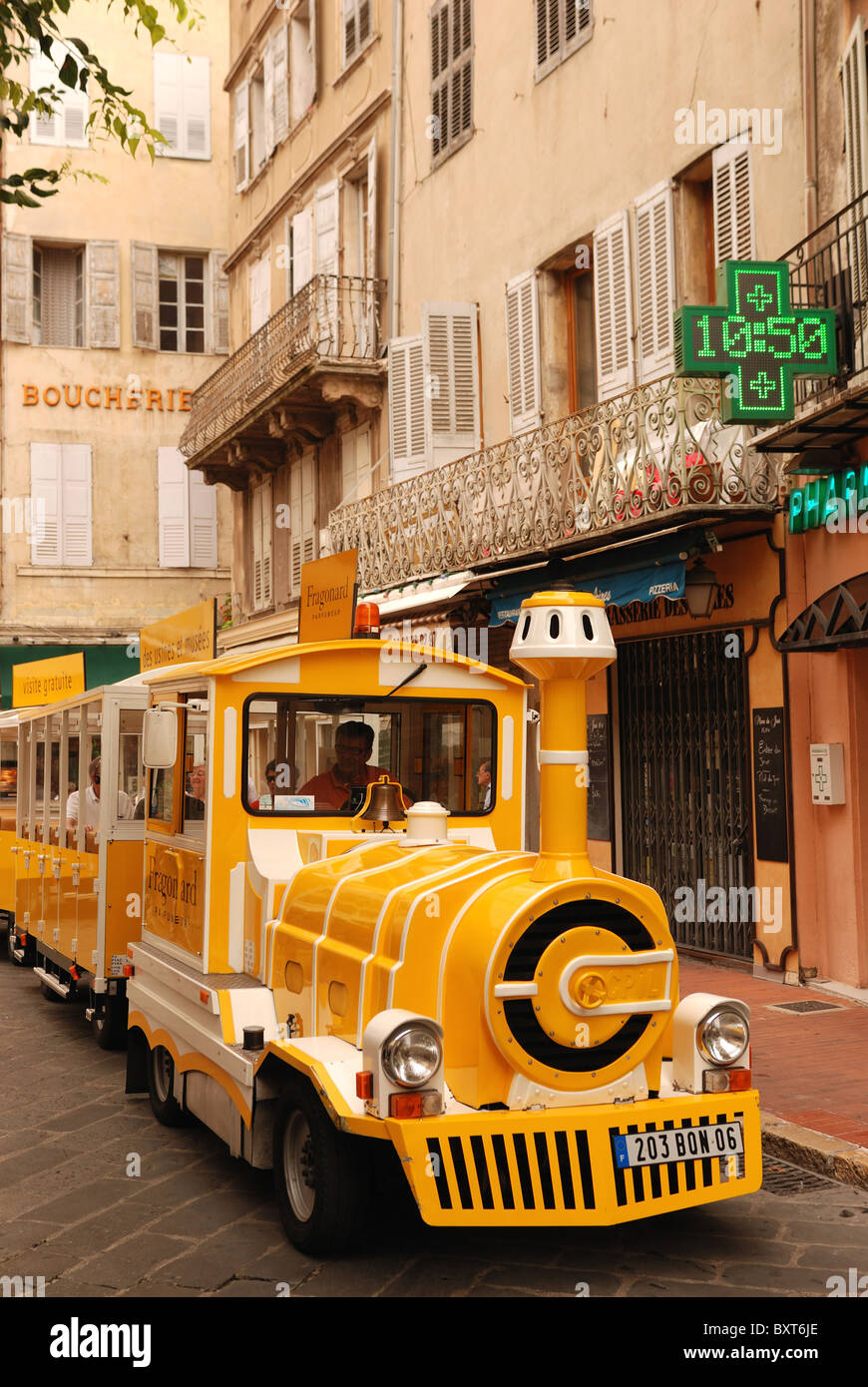 FRAGONARD treno turistico, Place aux Aires, GRASSE, Francia Foto Stock