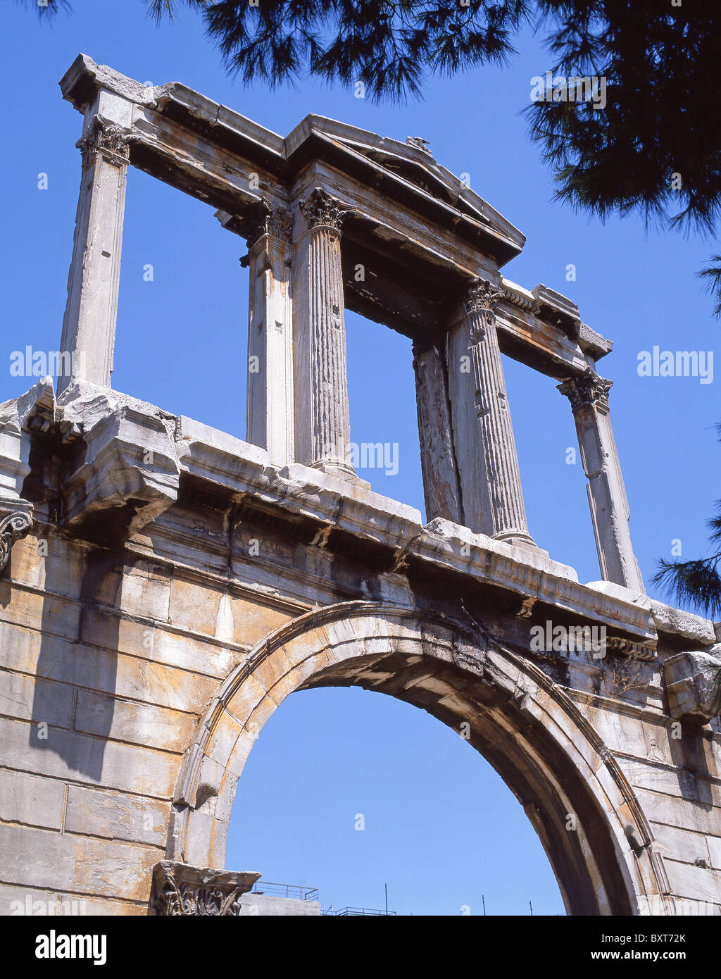 L'Arco di Adriano, Plaka, Atene, il centro di Atene, Attica, Grecia Foto Stock