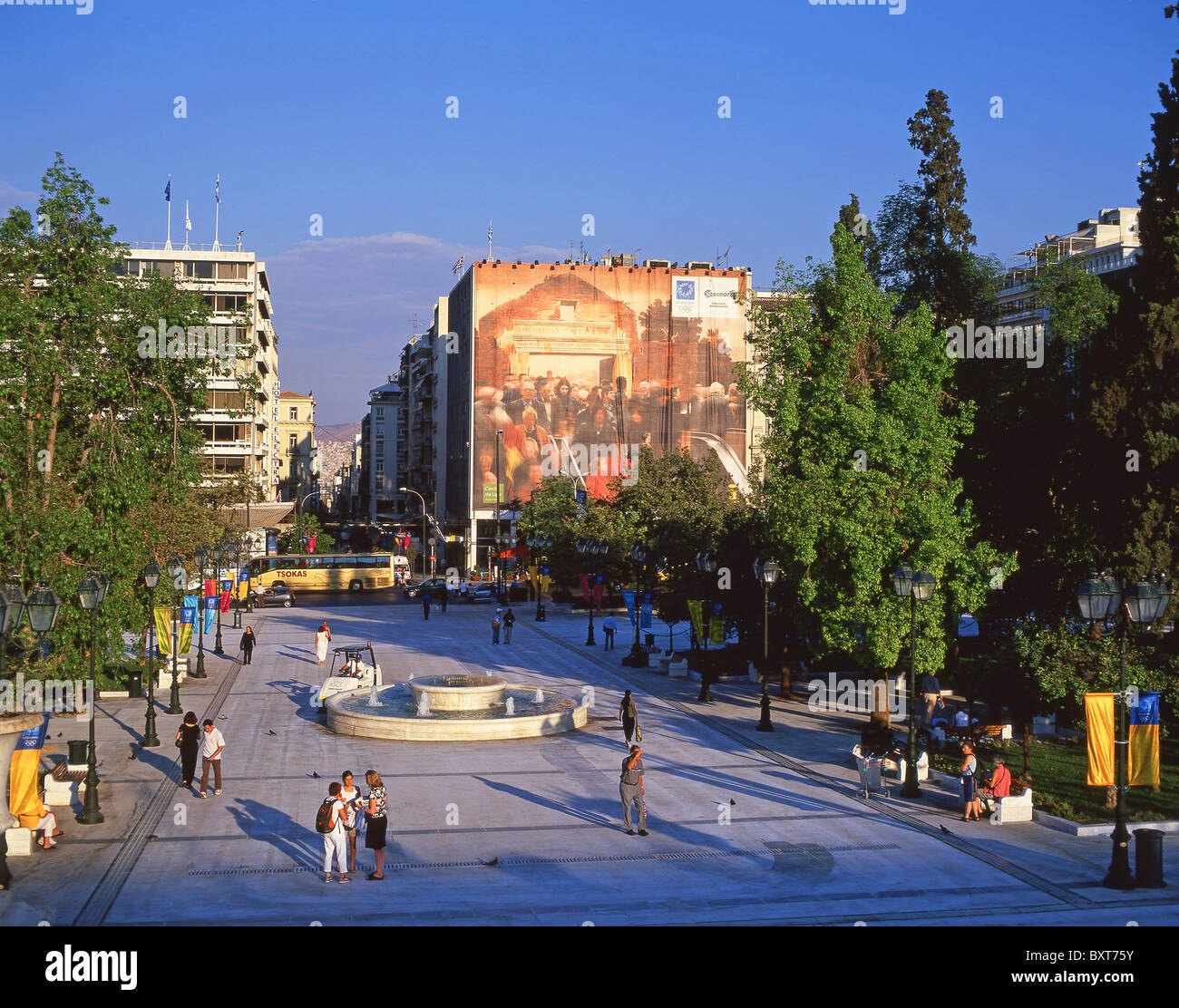Piazza Syntagma, Atene, il centro di Atene, Attica, Grecia Foto Stock