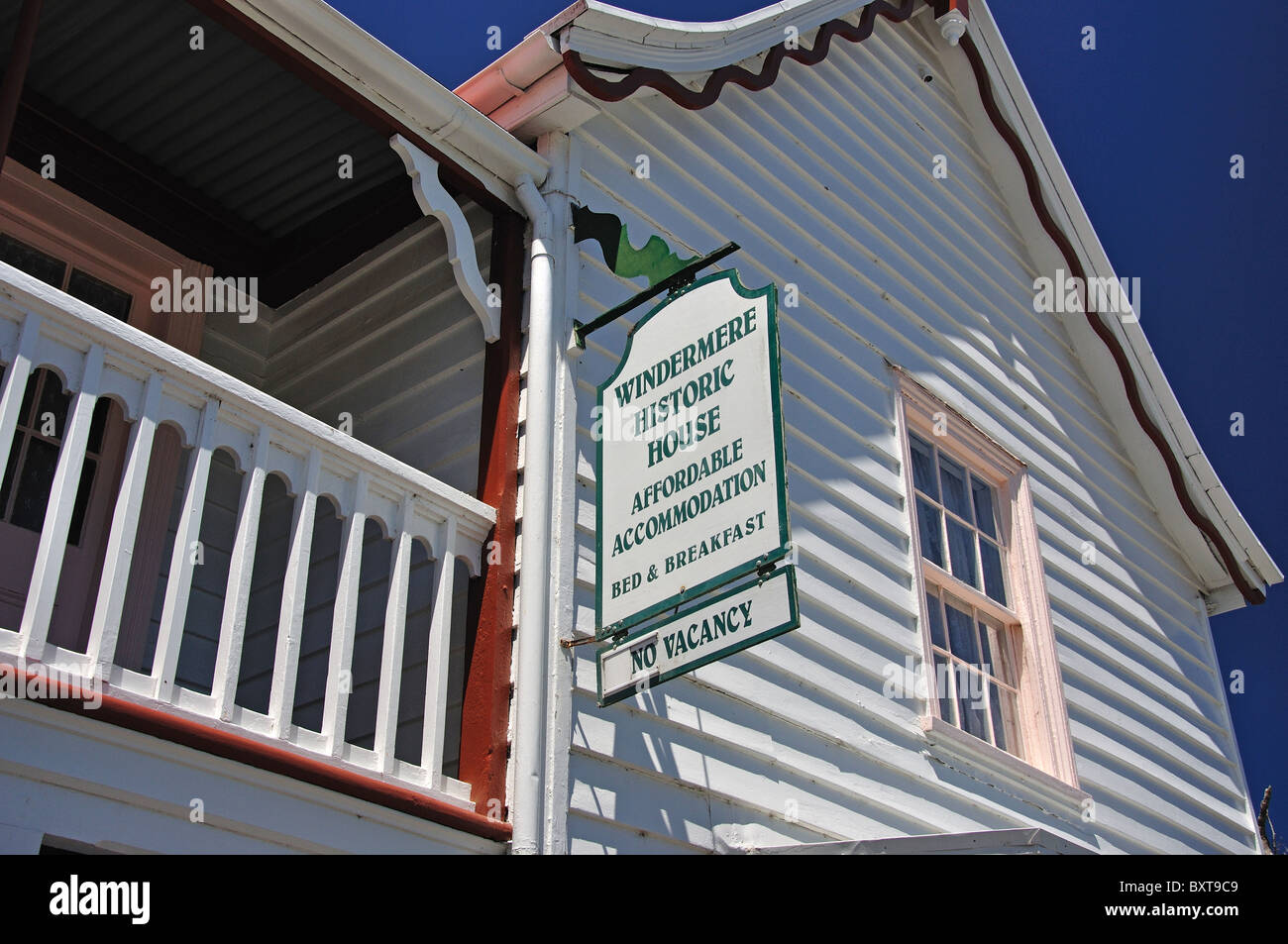 Storico di Windermere House B&B, Rue Lavaud, Akaroa, Penisola di Banks, Canterbury, Nuova Zelanda Foto Stock