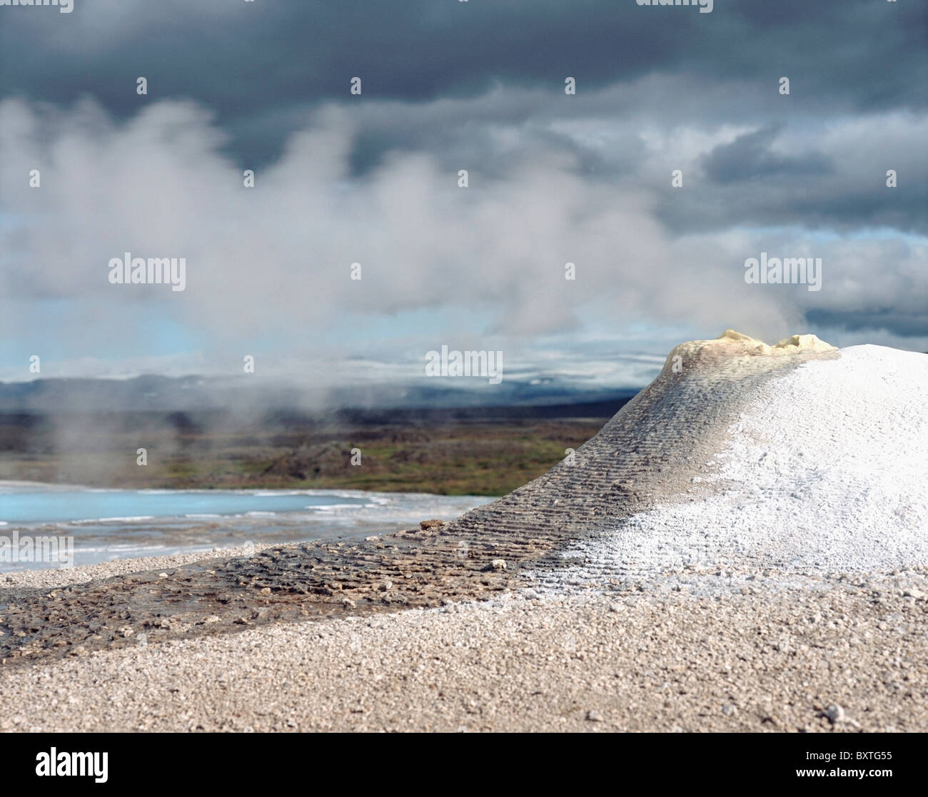 Oskurholhver sorgenti calde e fumarole Foto Stock