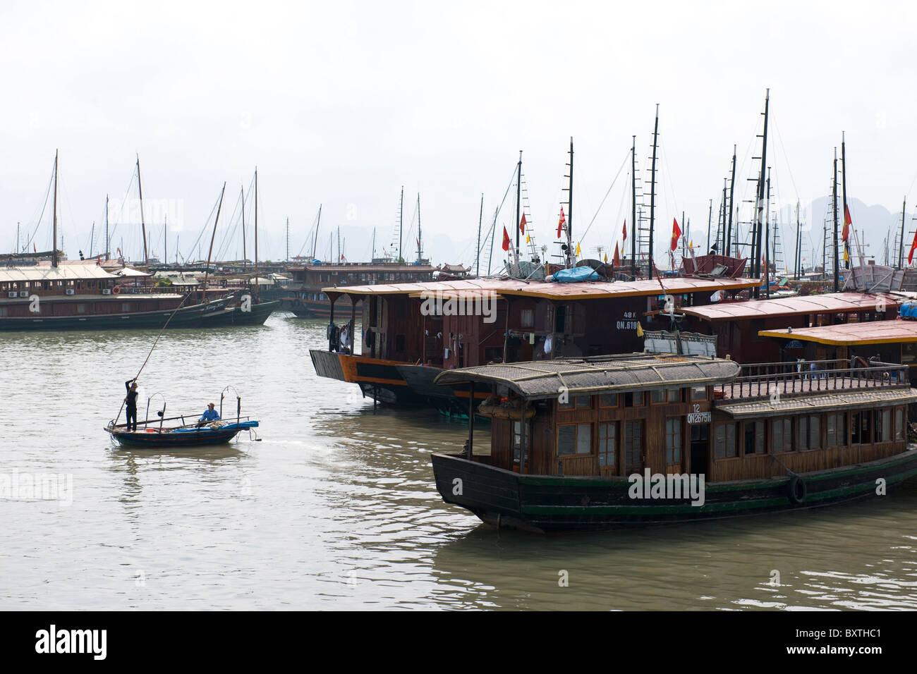 Bai chay Harbour, Halong città di Halong Bay, Vietnam Foto Stock