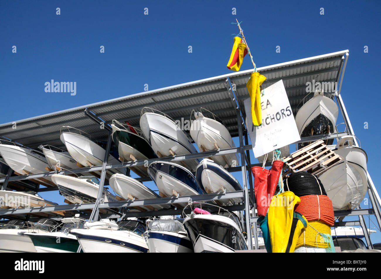 Parcheggio barca a Fremantle Wa Australia Foto Stock