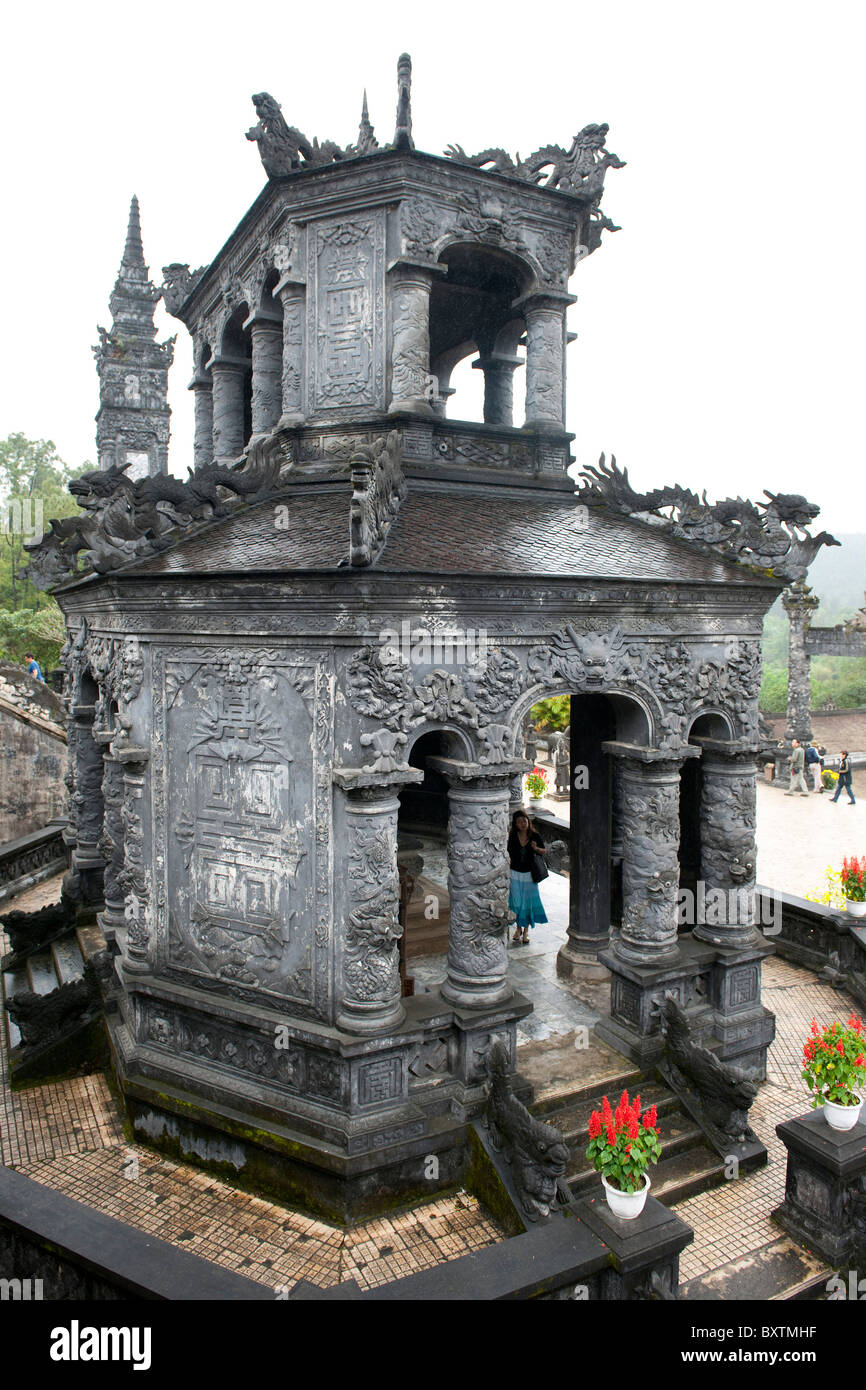 Tomba di Khai Dinh, tonalità, Vietnam Foto Stock