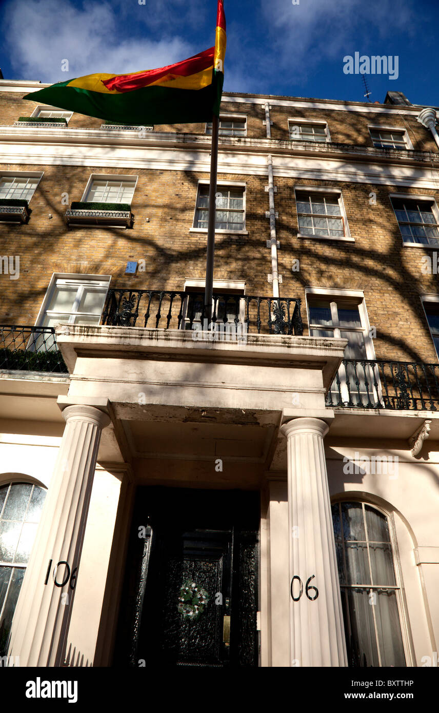 Ambasciata boliviana, Eaton Square, Londra Foto Stock