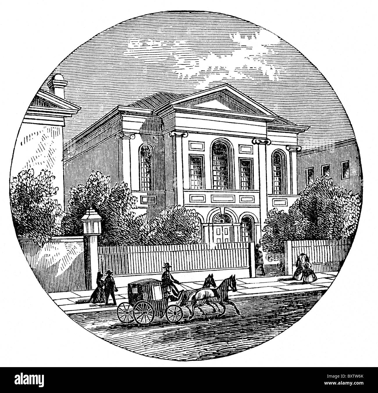 La Convenzione di secessione della Carolina del Sud si sono incontrati qui a St. Andrew's Hall di Charleston, sul dicembre 20, 1860 Foto Stock