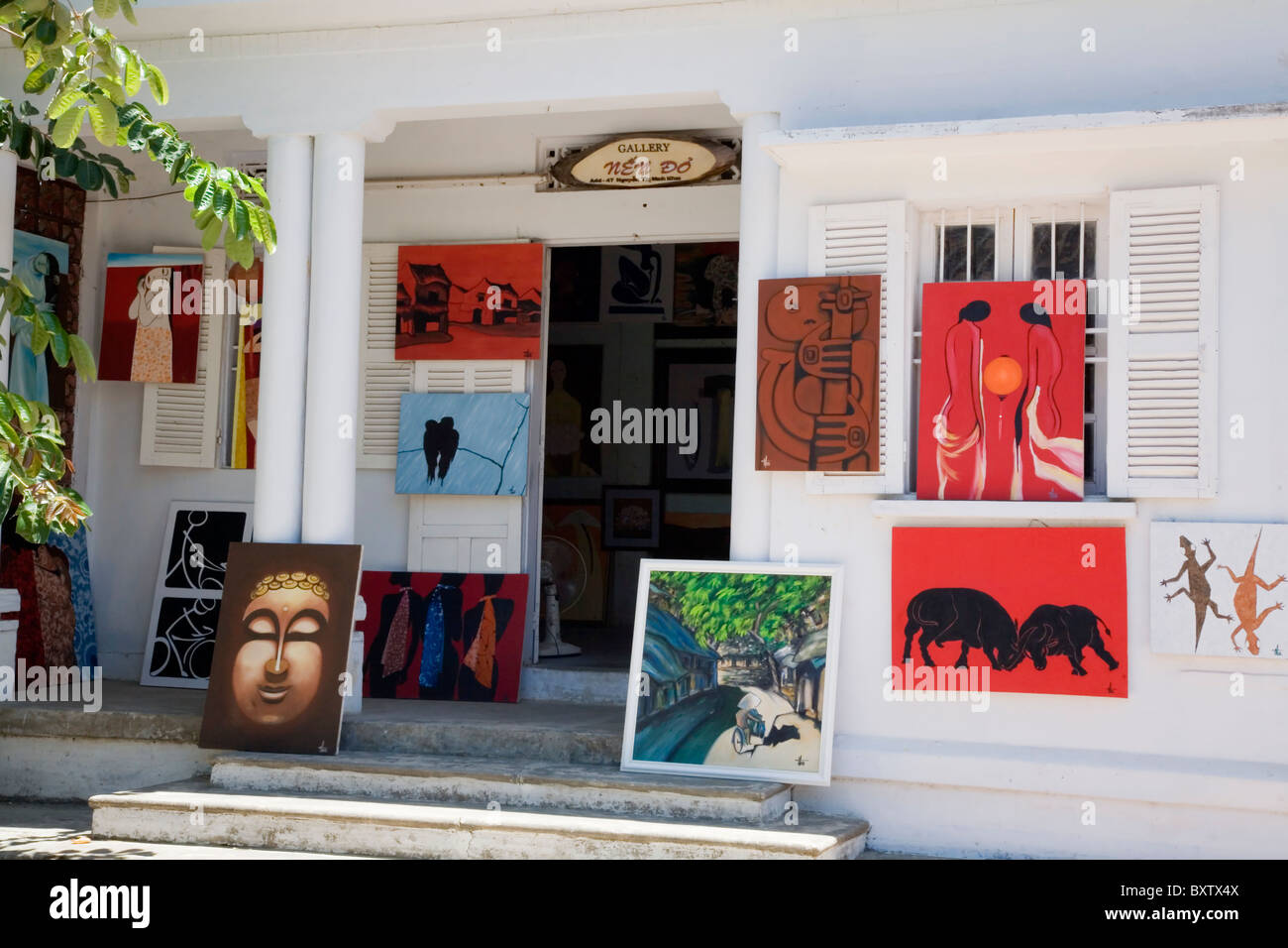 Negozio d'arte. Hoi An, Vietnam, in Asia. Foto Stock