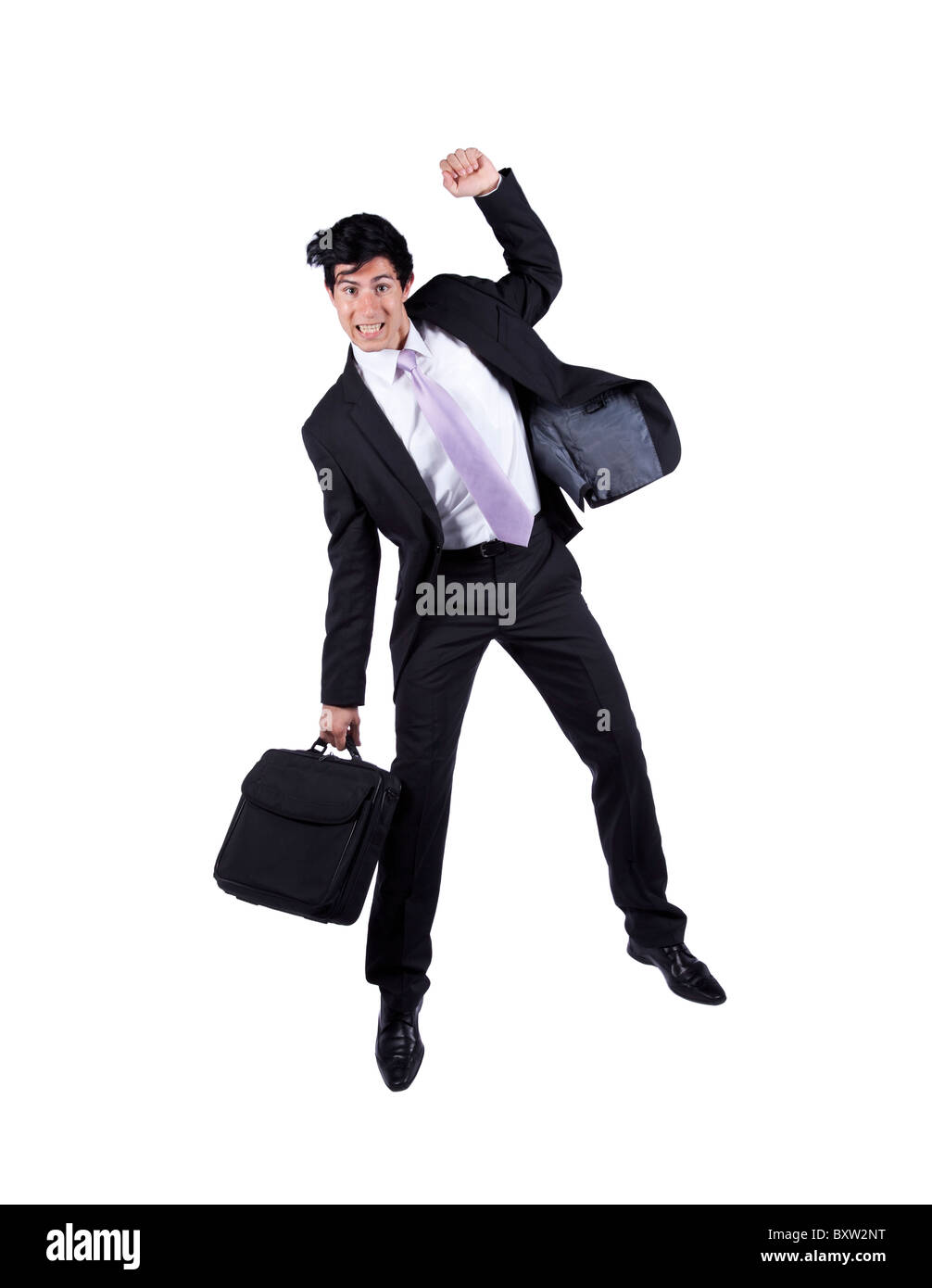 Senior Doctor avvisa con una maschera di protezione Foto Stock