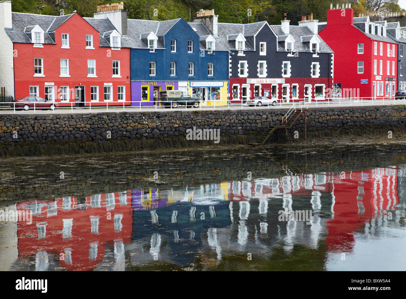 Waterfront, Tobermory, Isle of Mull, Scotland, Regno Unito Foto Stock