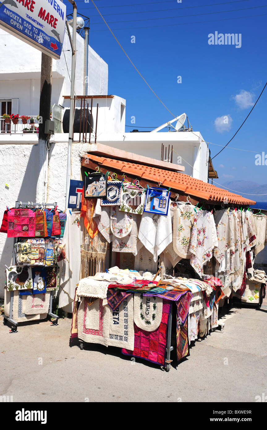 Tradizionale negozio di artigianato locale di Matala, Creta, Grecia Foto Stock