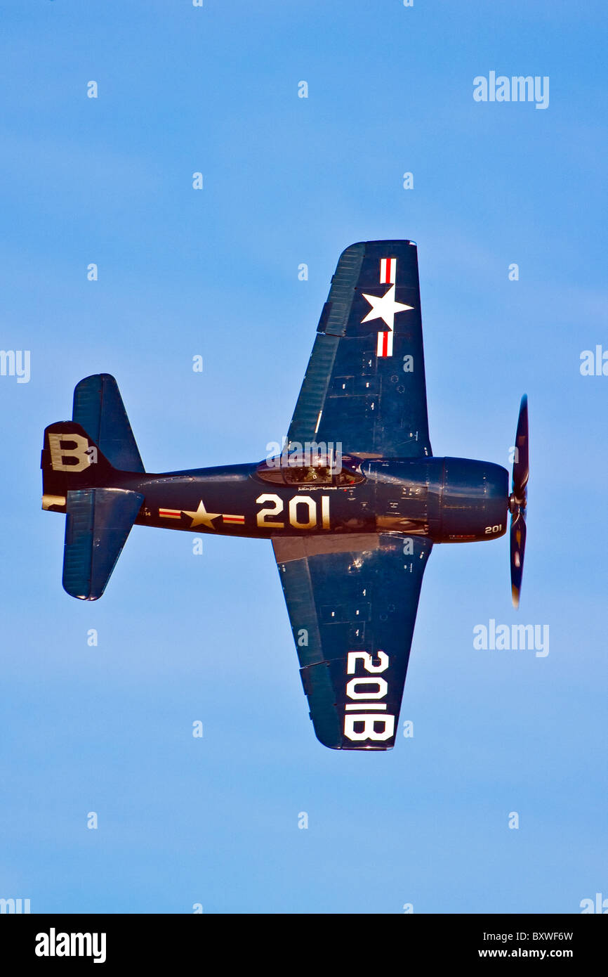 Grumman F8F Bearcat display aeromobili al Goodwood Sussex Regno Unito Gran Bretagna Inghilterra Regno Unito 2010 Foto Stock