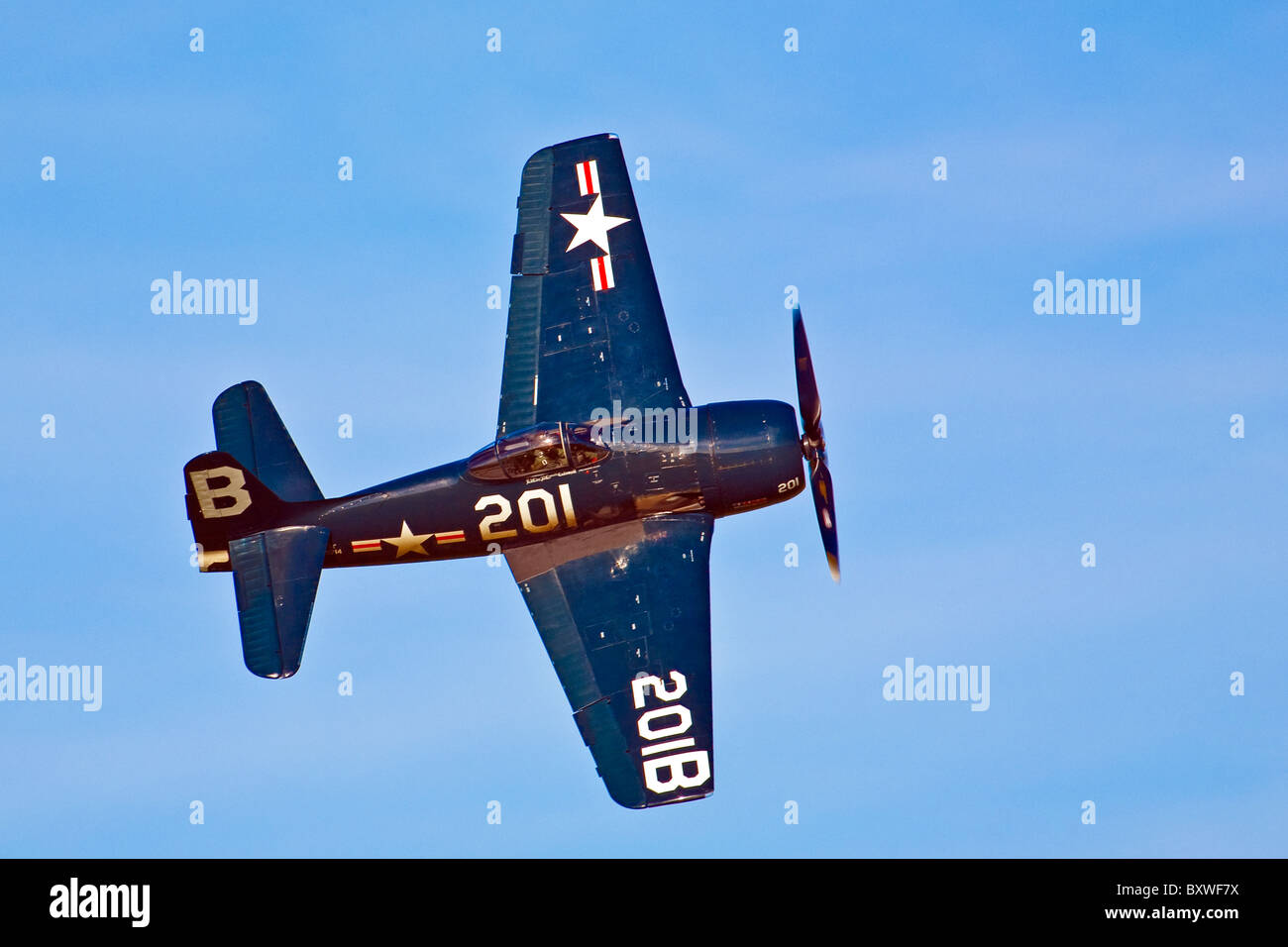 Grumman F8F Bearcat display aeromobili al Goodwood Sussex Regno Unito Gran Bretagna Inghilterra Regno Unito 2010 Foto Stock