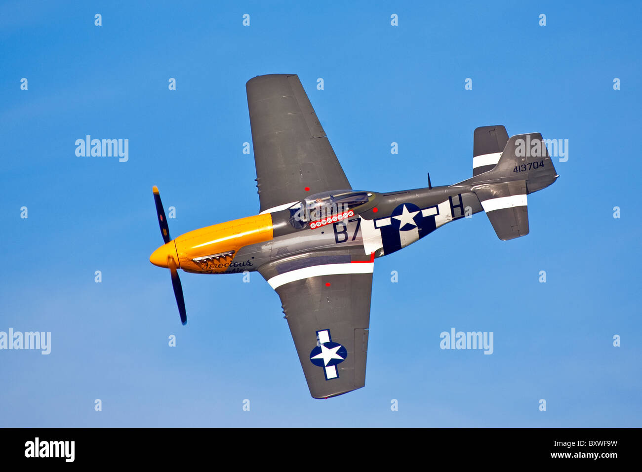 P51 Mustang 'feroce Frankie' display aeromobili al Goodwood 2010 Foto Stock