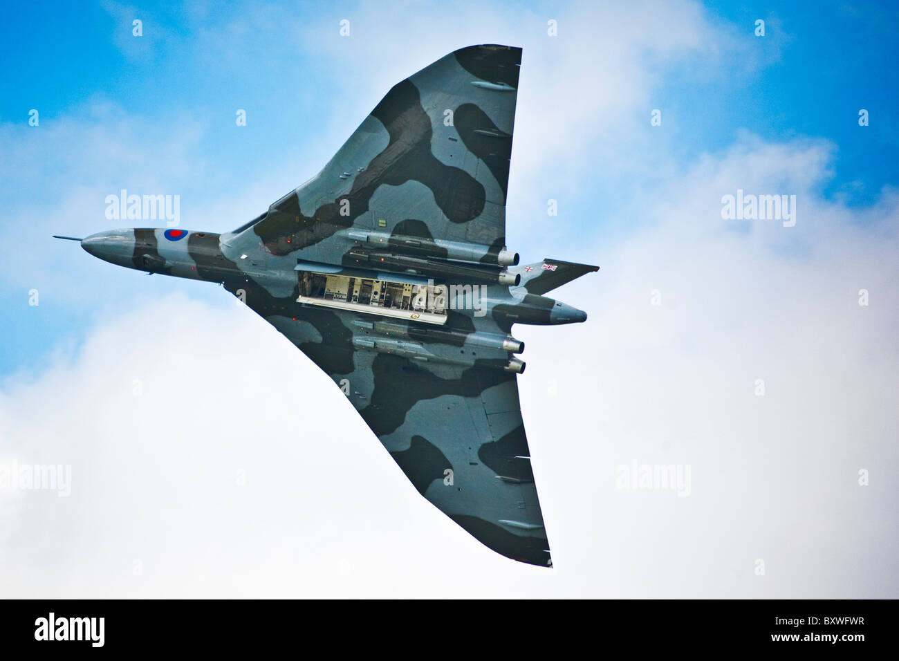 Avro Vulcan B. 2 ala a delta in regime subsonico V- Bomber xh558 G-VLCN Foto Stock