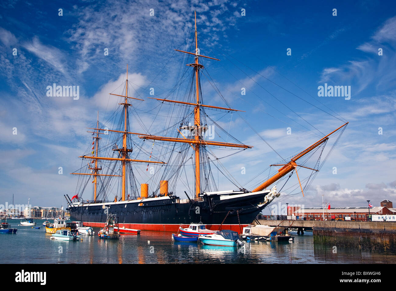 HMS Warrior Portsmouth Historic Dockyard, Hampshire REGNO UNITO Foto Stock