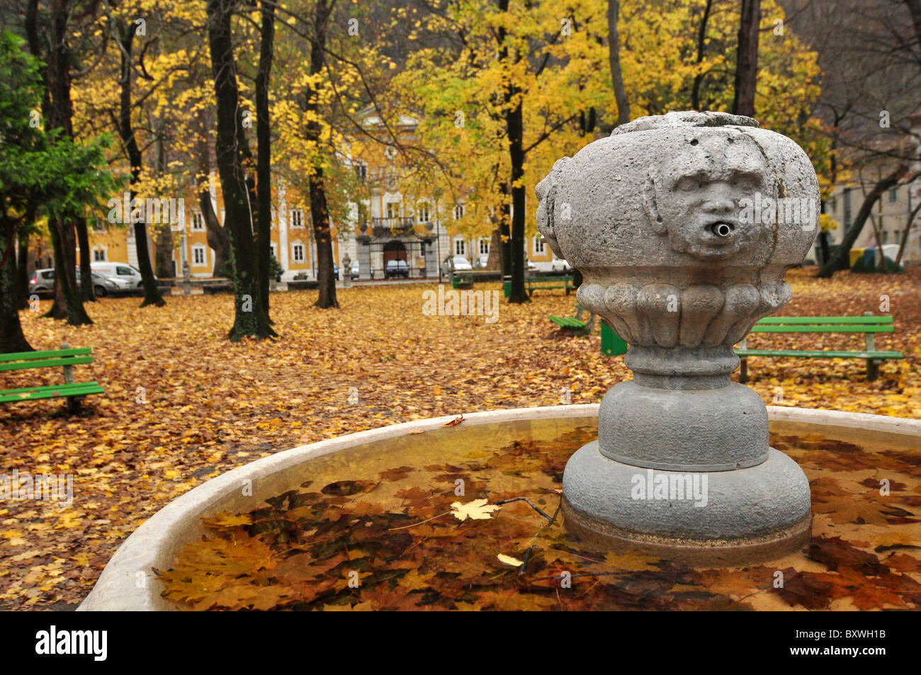 Città del Fiume Vipava dettagli Foto Stock