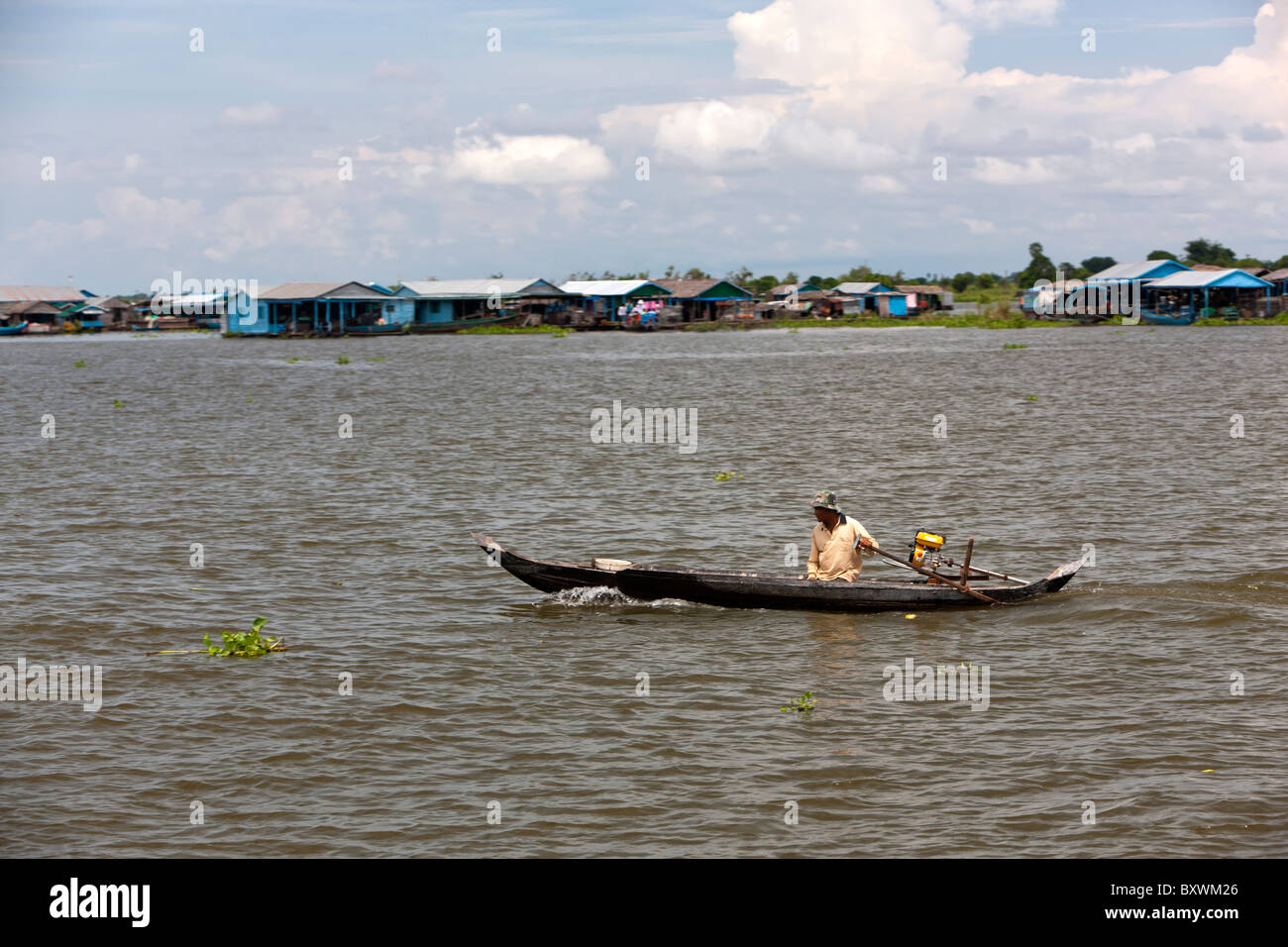 Il fiume Tonle Sap. Cambogia. Indocina. Sud-est asiatico. Foto Stock