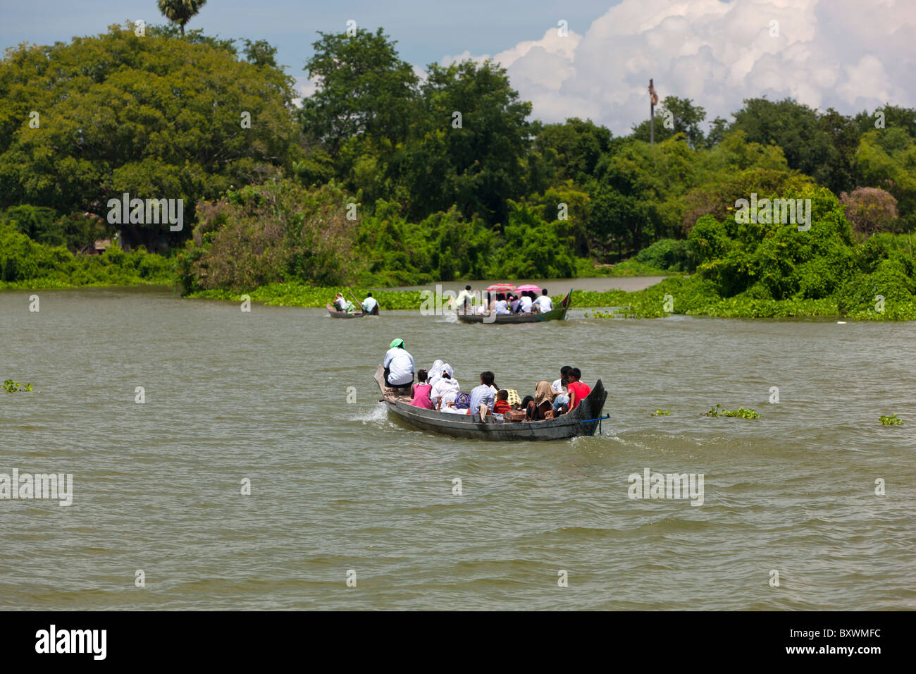 Il fiume Tonle Sap, Cambogia, Asia Foto Stock