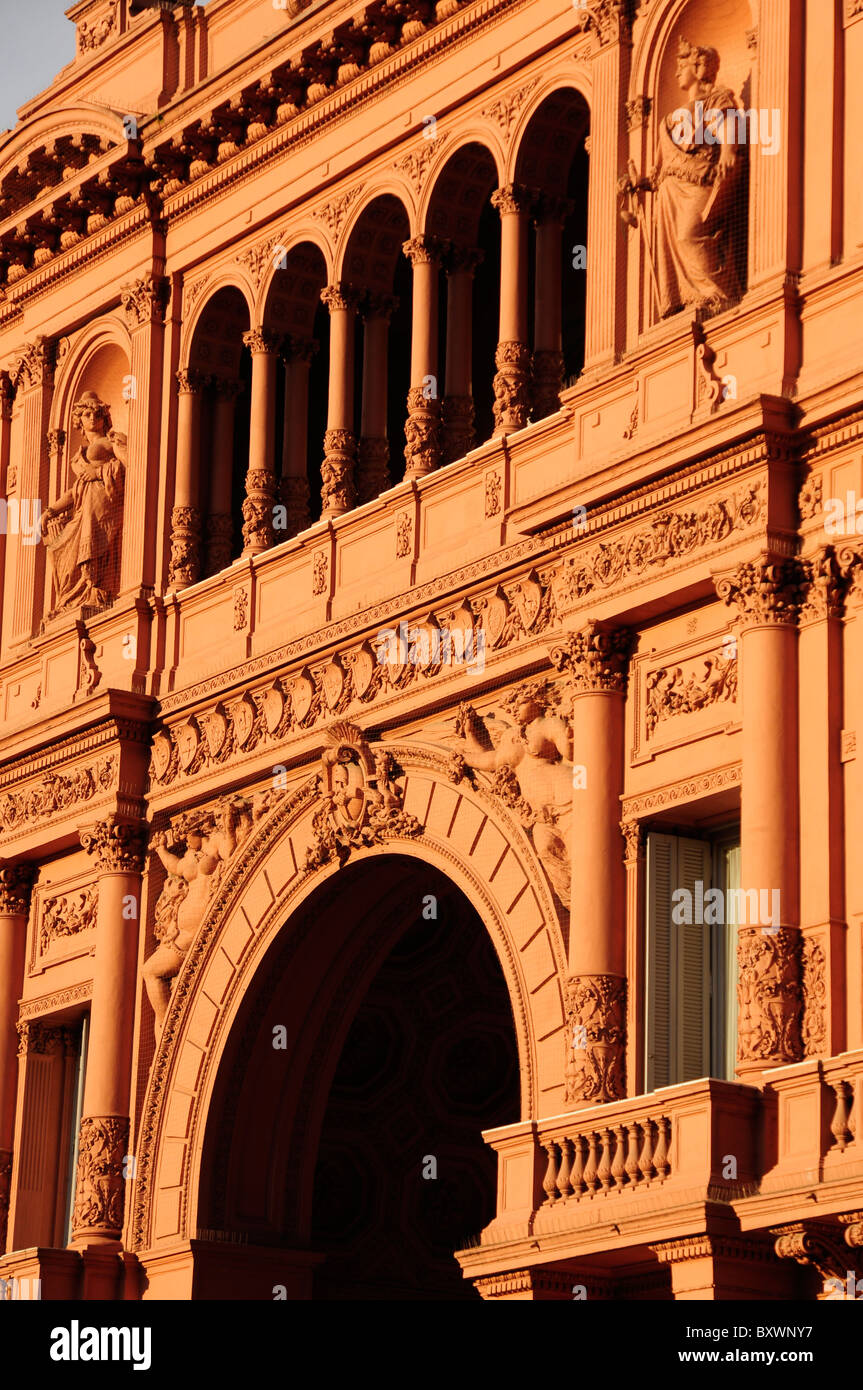 La Casa Rosada palazzo presidenziale, Plaza de Mayo (maggio Square), Buenos Aires, Argentina, Sud America Foto Stock