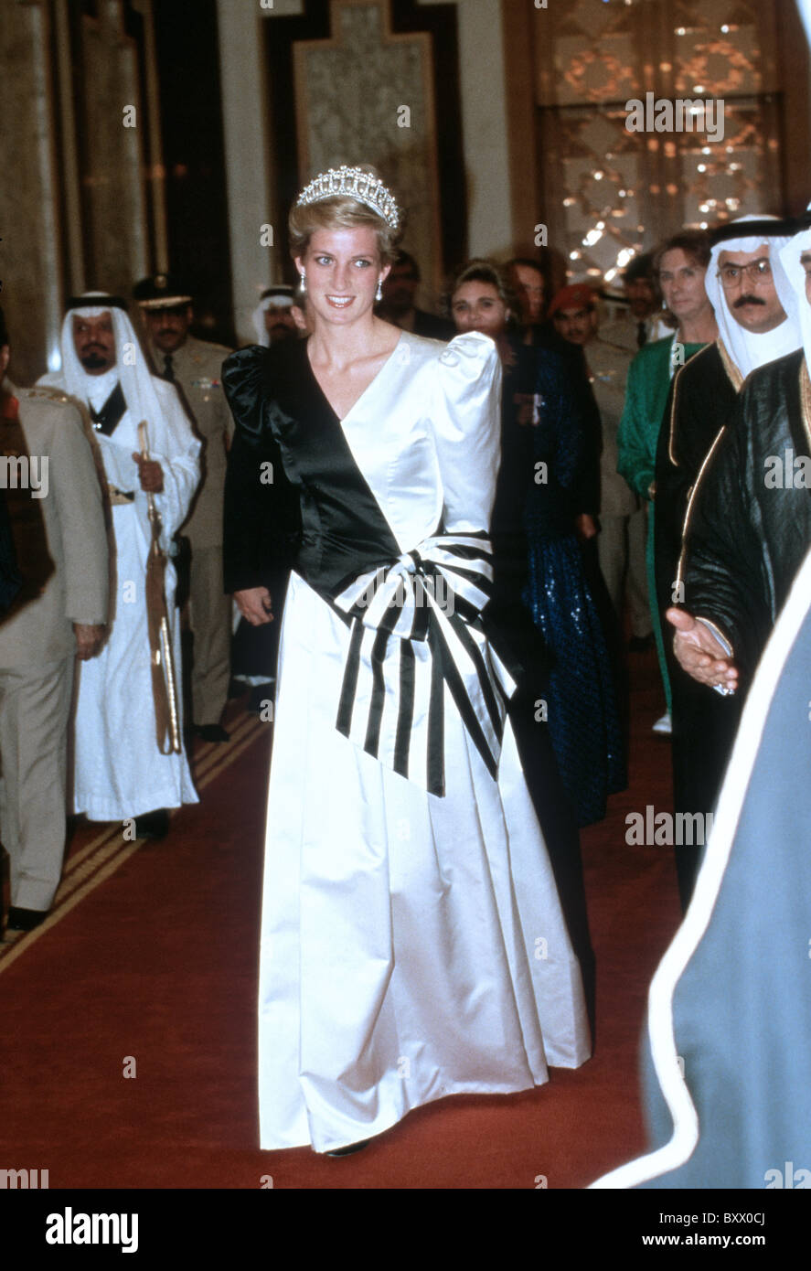 La principessa Diana in Riyadh durante il suo tour del re dell'Arabia Saudita. Foto Stock