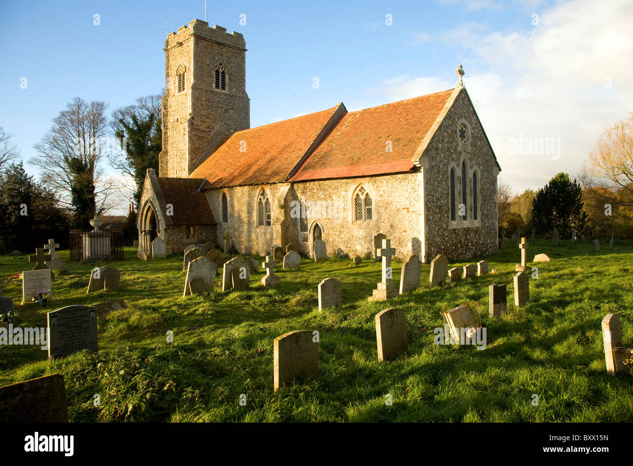 Sagrato della Chiesa di St Margaret Shottisham Suffolk in Inghilterra Foto Stock