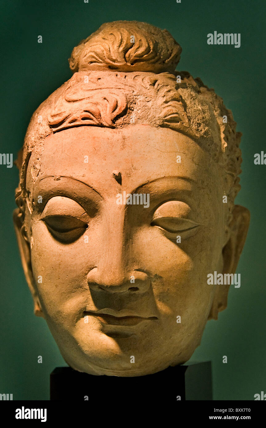 Alessandro il Grande fondarono colonie in India e in Afghanistan Gandara buddista immagini in 200 BC influenze greche Foto Stock