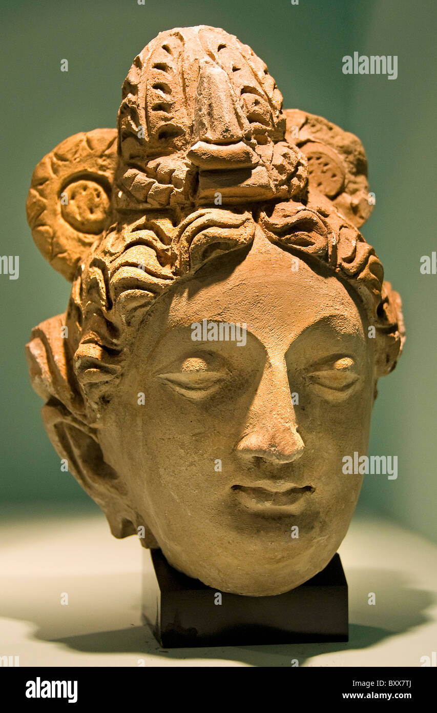 Alessandro il Grande fondarono colonie in India e in Afghanistan Gandara buddista immagini in 200 BC influenze greche Foto Stock