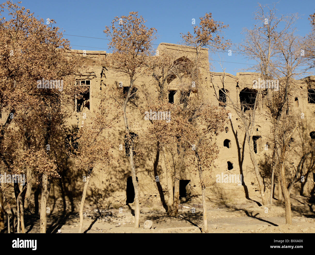Il villaggio abbandonato di Kharanaq, vicino a Yazd, Iran Foto Stock