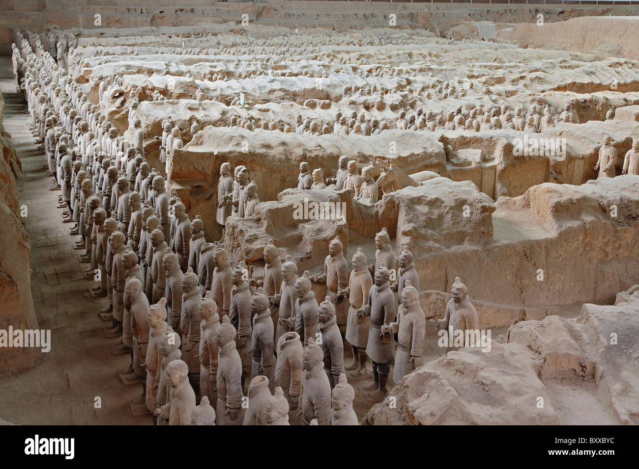 Museo di Qin Terra Cotta guerrieri e cavalli, Xian, Lintong County, Provincia di Shaanxi, Cina Foto Stock