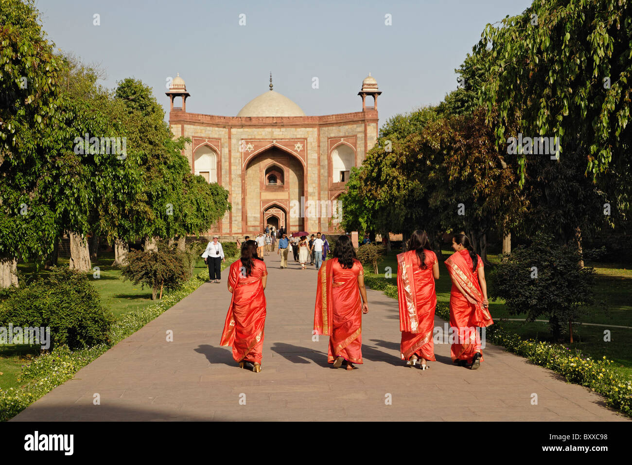 Entrata per la tomba di Humayun, Delhi, India Foto Stock