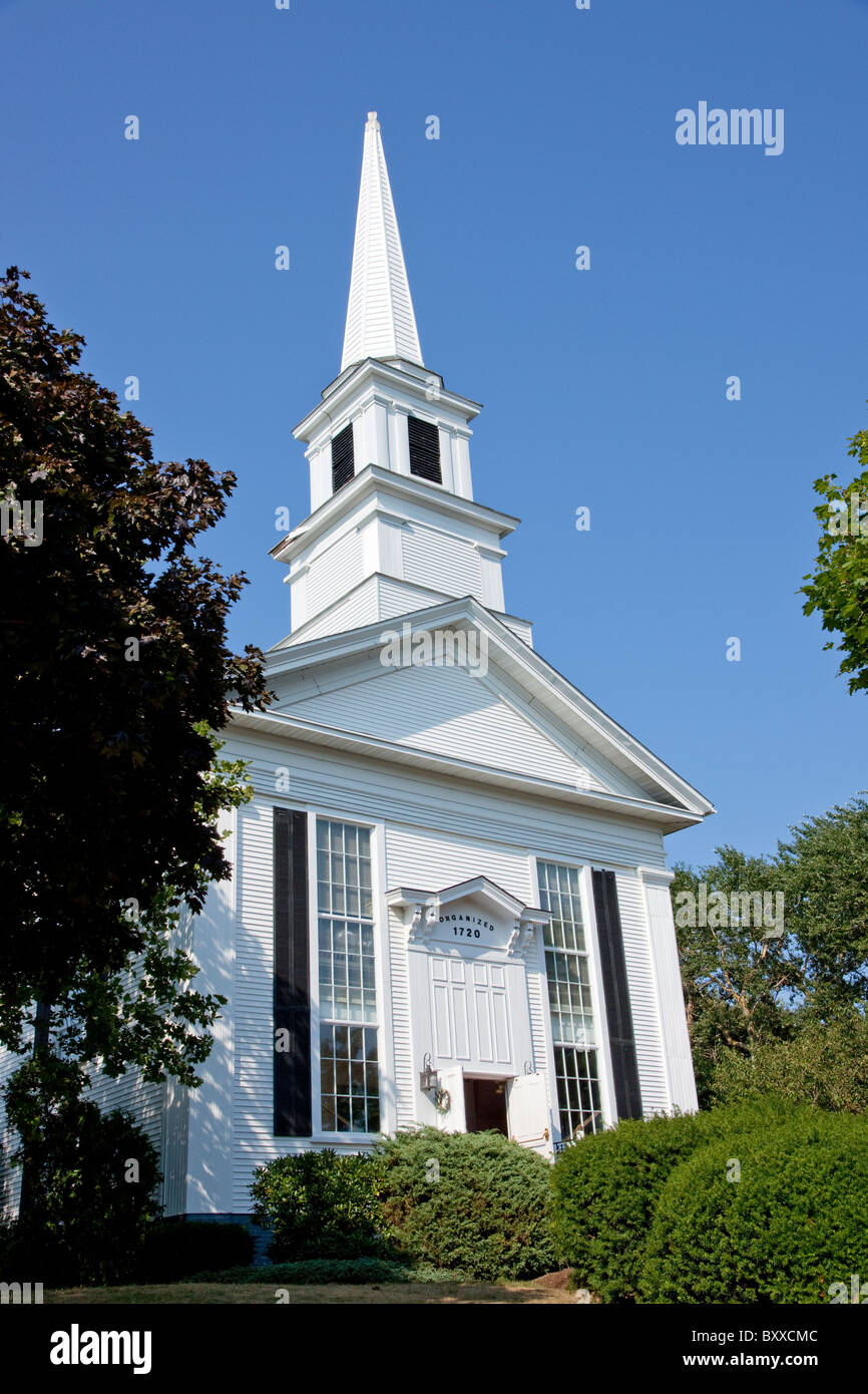 La prima chiesa congregazionale, una chiesa protestante in Chatham, Massachusetts. Foto Stock