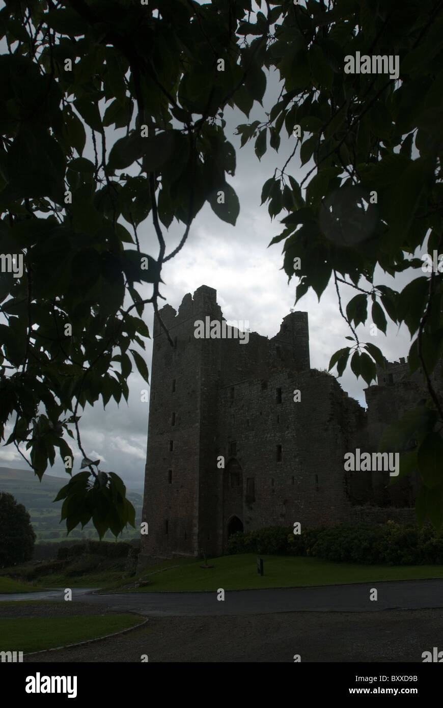 Bolton Castle in Wensleydale nel Nord Yorkshire Dales REGNO UNITO Foto Stock