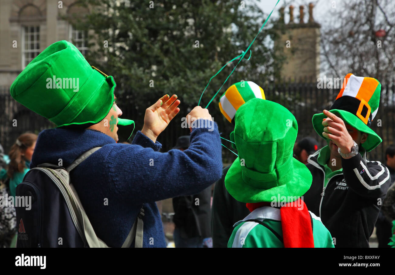 La festa di san Patrizio Parade Dublino Irlanda Foto Stock