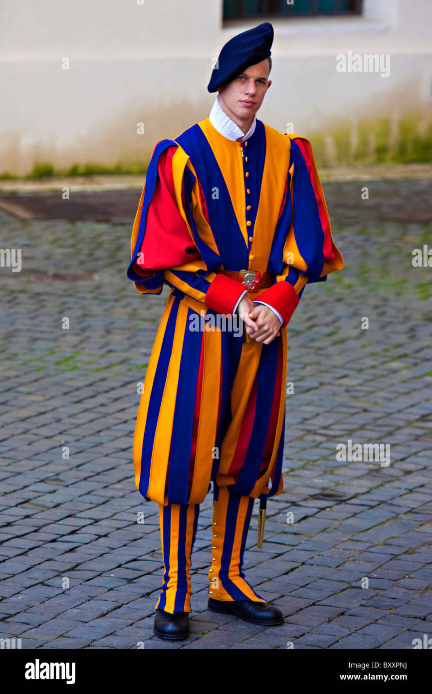 Guardia Svizzera Pontificia Guardia Svizzera Pontificia della Città del Vaticano Foto Stock