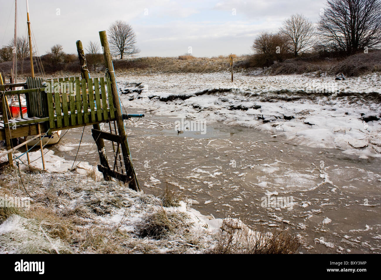 Skippool Creek in inverno Foto Stock