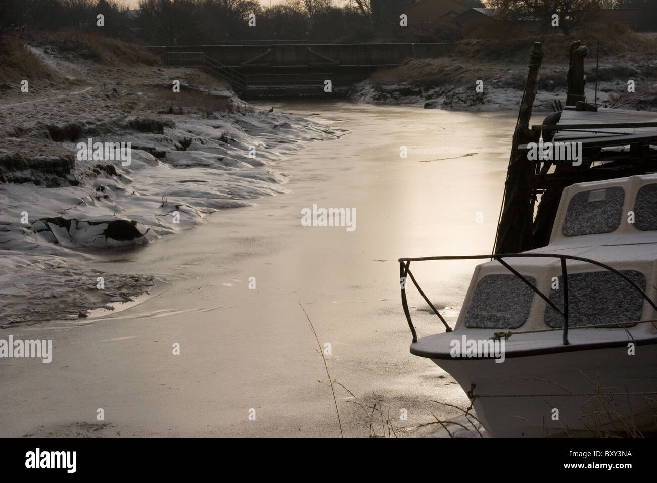 Skippool Creek in inverno Foto Stock