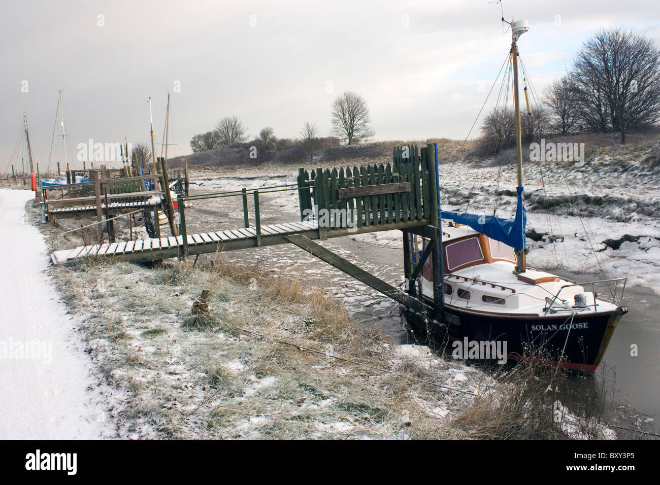 Skippool Creek in inverno Foto Stock