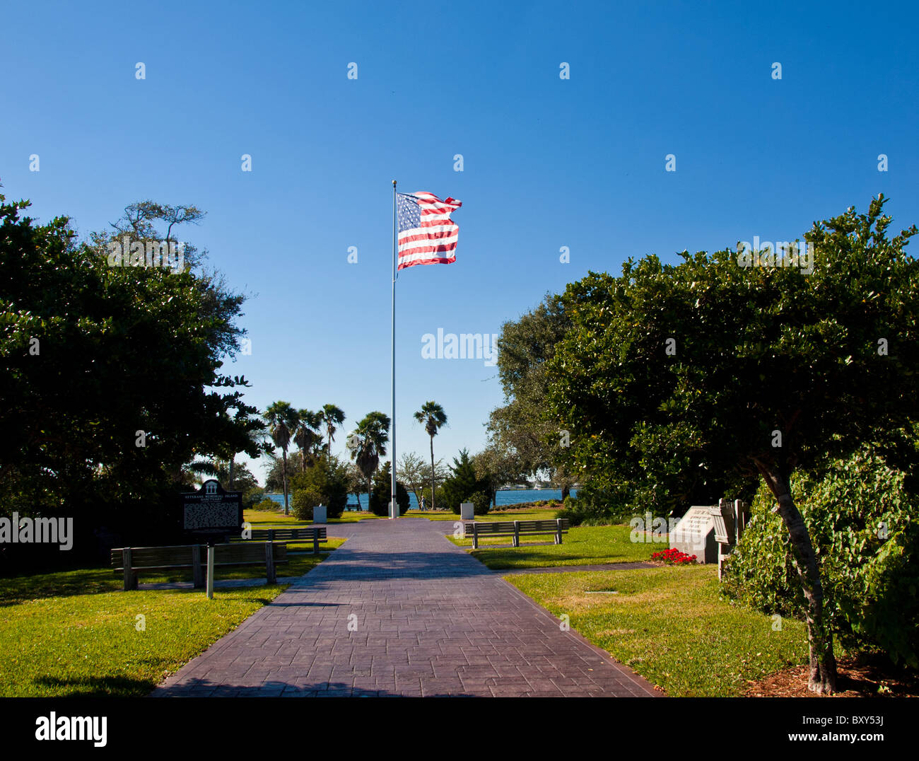 Veterans Memorial isola in Vero Beach in Indian River Lagoon in Florida Foto Stock