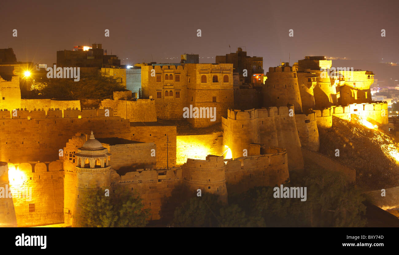 Veduta del Forte di Jaisalmer, Jaisalmer, India Foto Stock