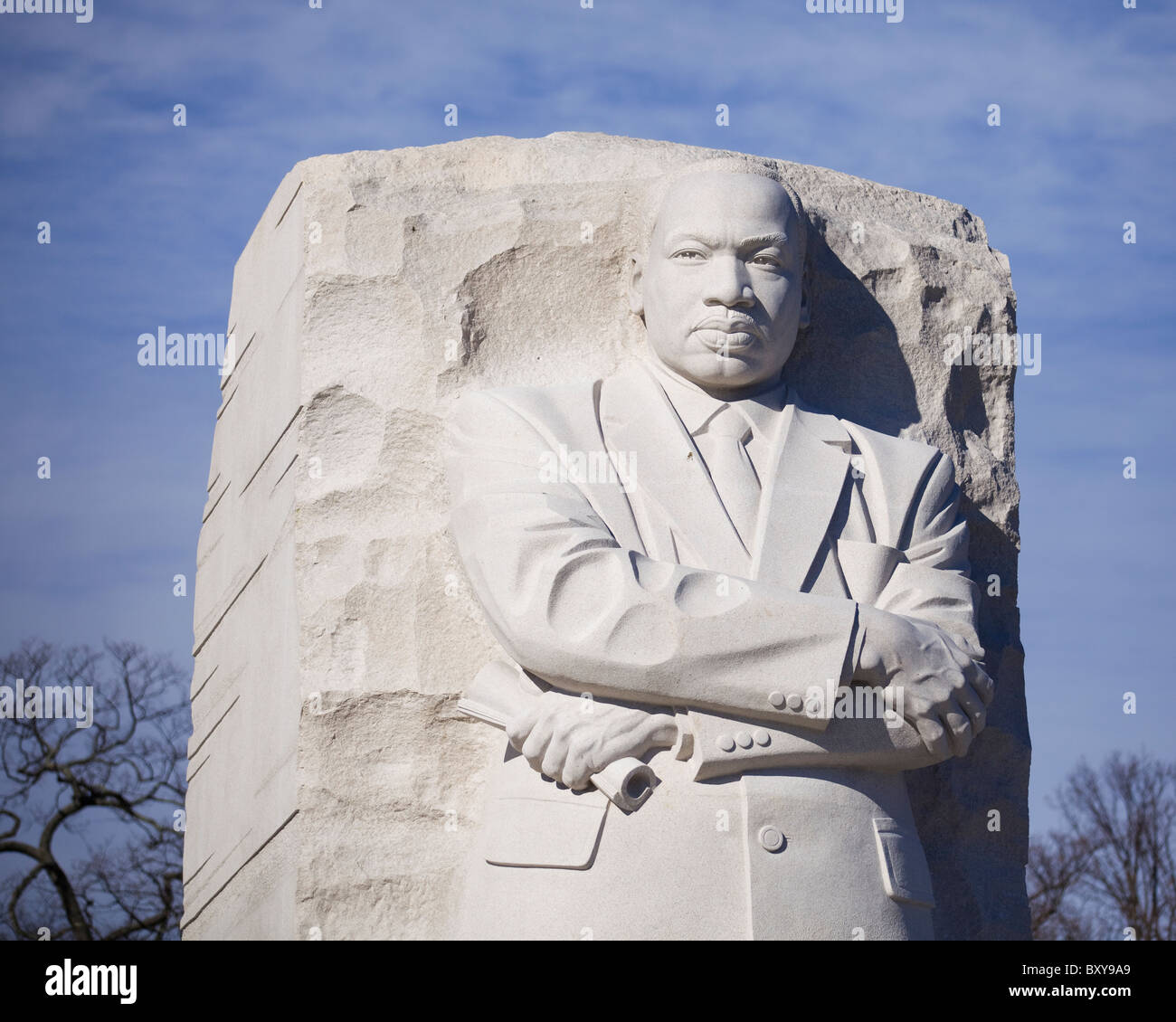 Close up di Martin Luther King statua in Washington DC, Stati Uniti d'America Foto Stock